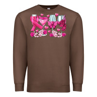 Breast Cancer Wine Glasses Premium Sweatshirt | Teevron