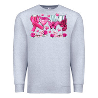 Heather Grey breast cancer wine glasses Premium Sweatshirt - texasbilliewilder