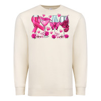 Sandshell breast cancer wine glasses Premium Sweatshirt - texasbilliewilder