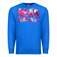 True Royal breast cancer wine glasses Premium Sweatshirt - texasbilliewilder