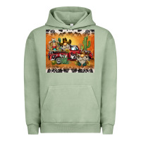 Pigment Oil Green western gnome truck Urban Hoodie - BarkalooDesign
