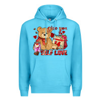 Ocean Blue give you self love Premium Hoodie - AdoDesignShop