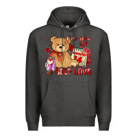 Charcoal Heather give you self love Premium Hoodie - AdoDesignShop