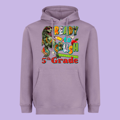 Ready To Crush Fifth Grade Heavyweight Hoodie Designed By Texasbilliewilder