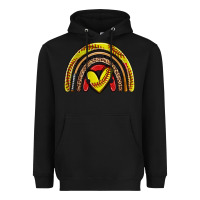 Black softball rainbow Heavyweight Hoodie - Zillion Design Studio