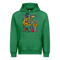 Emerald staying alive coffee drinking skeleton Urban Hoodie - Jasminsmagicworld