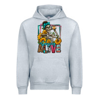 Heather Grey staying alive coffee drinking skeleton Urban Hoodie - Jasminsmagicworld