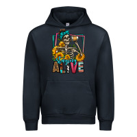 Navy staying alive coffee drinking skeleton Urban Hoodie - Jasminsmagicworld