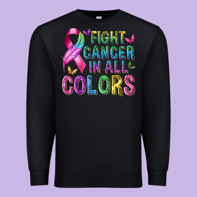Fight Cancer In All Colors Premium Sweatshirt Designed By Texasbilliewilder