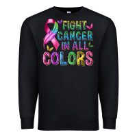 Black fight cancer in all colors Premium Sweatshirt - texasbilliewilder