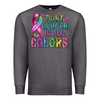 Charcoal Heather fight cancer in all colors Premium Sweatshirt - texasbilliewilder