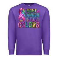 Purple fight cancer in all colors Premium Sweatshirt - texasbilliewilder