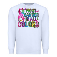 White fight cancer in all colors Premium Sweatshirt - texasbilliewilder