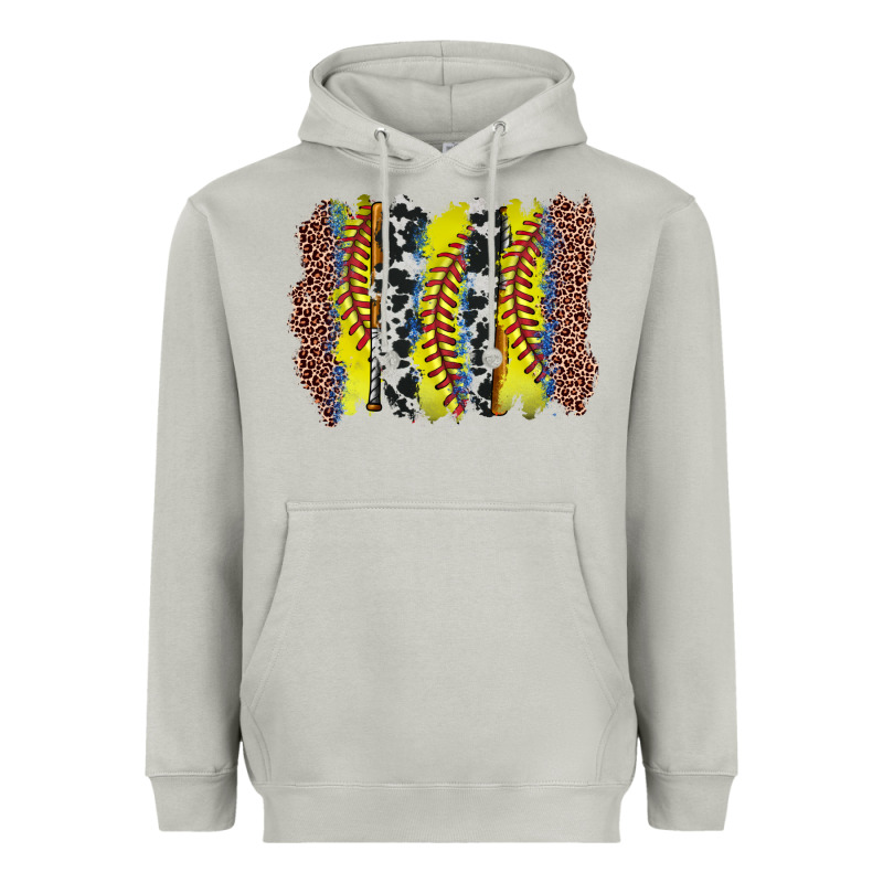Softball Brushstroke Heavyweight Hoodie by Zillion Design Studio | Teevron