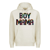 Oatmeal Heather boy mama Premium Hoodie - JahusDesignShop