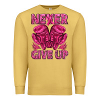 Antique Gold never give up cancer Premium Sweatshirt - texasbilliewilder