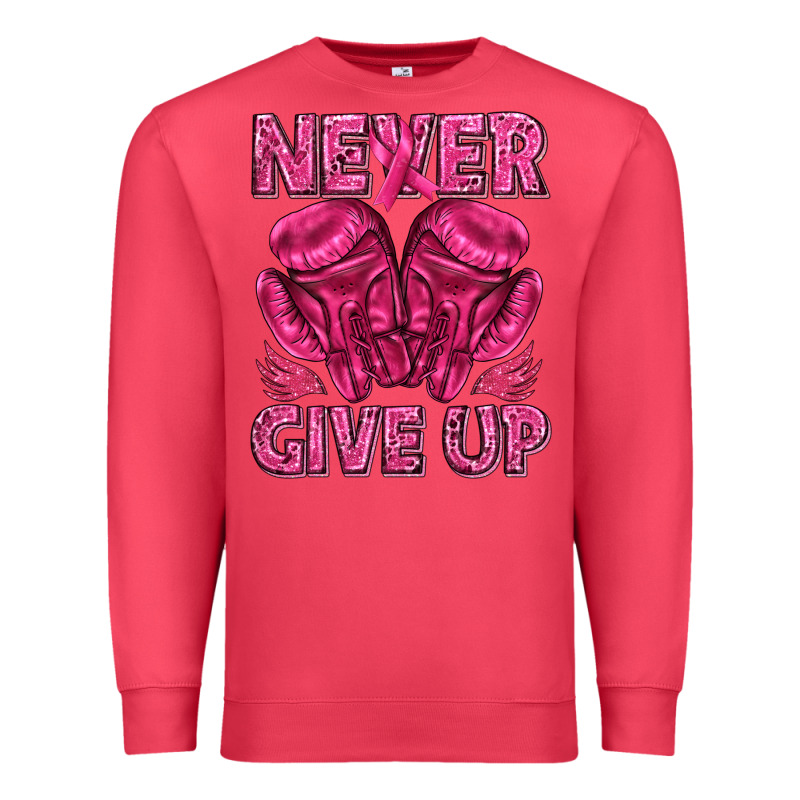Never Give Up Cancer Premium Sweatshirt by texasbilliewilder | Teevron