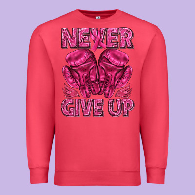 Never Give Up Cancer Premium Sweatshirt Designed By Texasbilliewilder