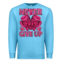 Ocean Blue never give up cancer Premium Sweatshirt - texasbilliewilder