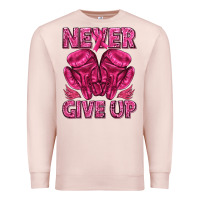 Pale Pink never give up cancer Premium Sweatshirt - texasbilliewilder