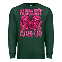 Sports Green never give up cancer Premium Sweatshirt - texasbilliewilder