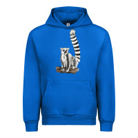 Cobalt Ringtail Cat Urban Hoodie - LillyAllenDesigns