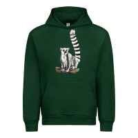 Foreset Green Ringtail Cat Urban Hoodie - LillyAllenDesigns