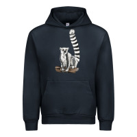 Navy Ringtail Cat Urban Hoodie - LillyAllenDesigns