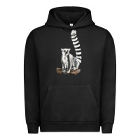 Pigment Black Ringtail Cat Urban Hoodie - LillyAllenDesigns