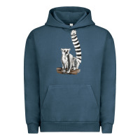 Pigment Midnight Navy Ringtail Cat Urban Hoodie - LillyAllenDesigns