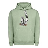 Pigment Oil Green Ringtail Cat Urban Hoodie - LillyAllenDesigns