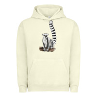 Pigment Pistachio Ringtail Cat Urban Hoodie - LillyAllenDesigns