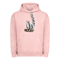 Pigment Salmon Ringtail Cat Urban Hoodie - LillyAllenDesigns