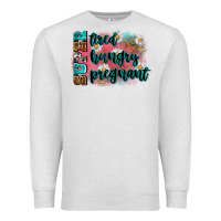 Oatmeal Heather super tired super hungry super pregnant Premium Sweatshirt - Zillion Design Studio