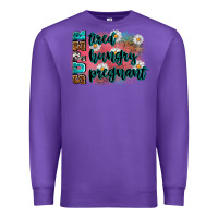 Purple super tired super hungry super pregnant Premium Sweatshirt - Zillion Design Studio