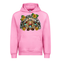 Fuchsia Pink western gnome sunflowers rainbow Urban Hoodie - BarkalooDesign
