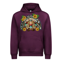 Mauve Wine western gnome sunflowers rainbow Urban Hoodie - BarkalooDesign