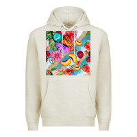 Oatmeal Heather flowers ice cream fruit Premium Hoodie - BundleAndBundleShop