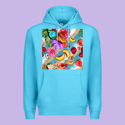 Flowers Ice Cream Fruit Premium Hoodie Designed By Bundleandbundleshop