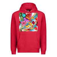 Cardinal flowers ice cream fruit Premium Hoodie - BundleAndBundleShop