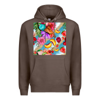 Coffee flowers ice cream fruit Premium Hoodie - BundleAndBundleShop