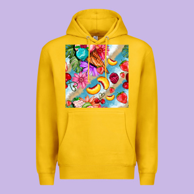 Flowers Ice Cream Fruit Premium Hoodie Designed By Bundleandbundleshop