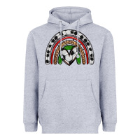 Heather Grey soccer rainbow Heavyweight Hoodie - Zillion Design Studio