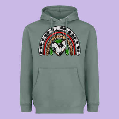 Soccer Rainbow Heavyweight Hoodie Designed By Zillion Design Studio