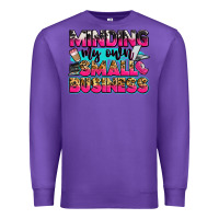 Purple minding my own small business Premium Sweatshirt - Zillion Design Studio