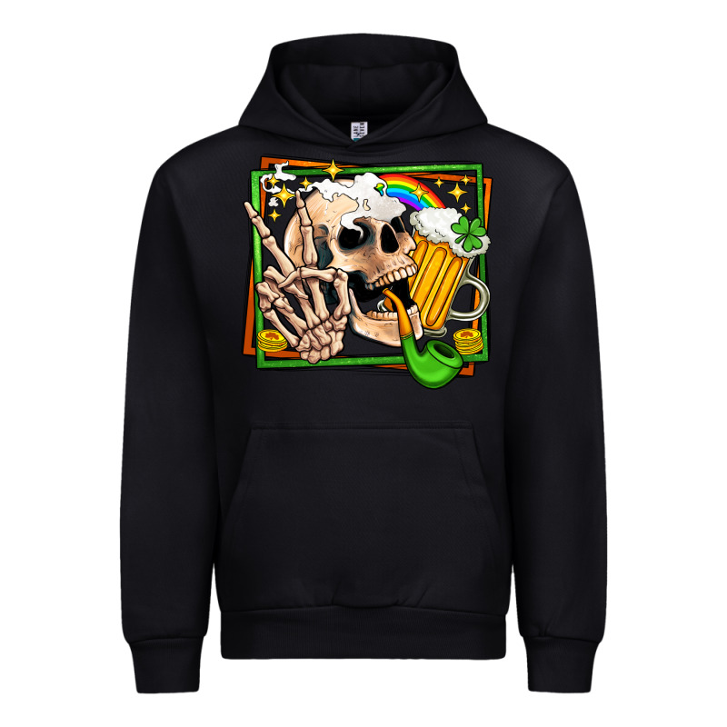 St Patricks Day Peace Skull Urban Hoodie by Jasminsmagicworld | Teevron