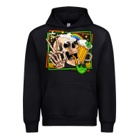 Black st patricks day peace skull Urban Hoodie - Jasminsmagicworld