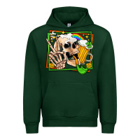 Forest Green st patricks day peace skull Urban Hoodie - Jasminsmagicworld