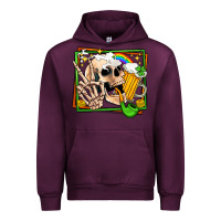 Mauve Wine st patricks day peace skull Urban Hoodie - Jasminsmagicworld