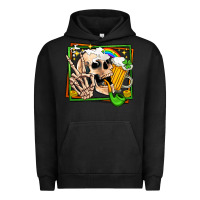 Pigment Black st patricks day peace skull Urban Hoodie - Jasminsmagicworld